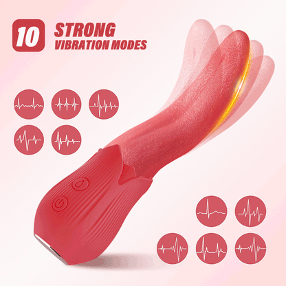 Lurevibe - Upgraded Rose - 20 Frequency Tongue Licking Vibrator