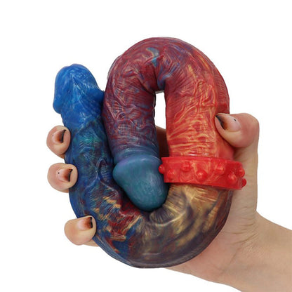 Colorful Double-Ended Liquid Silicone Anal Plug Dildo