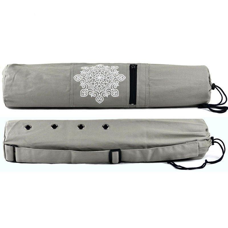 Canvas Yoga Mat Carrier Tote Bag with Ventilation Eyelets