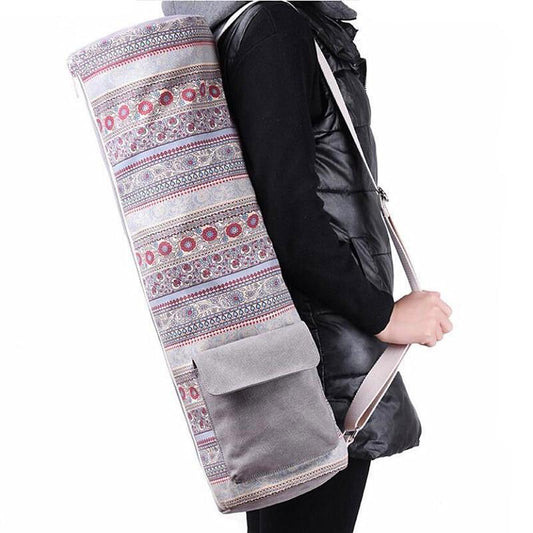 Canvas Yoga Mat Shoulder Duffle Tote Bag