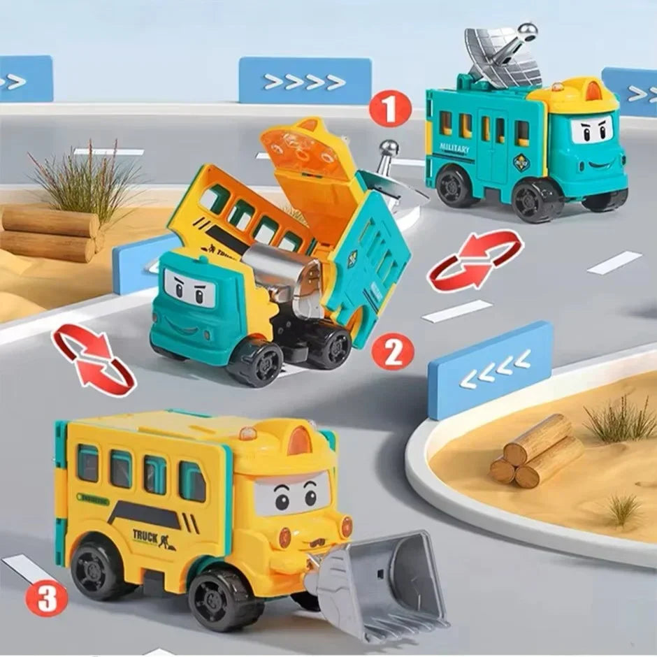 🚗✨Flip & Change Reverse Car | Cartoon Transformable Kids Toy