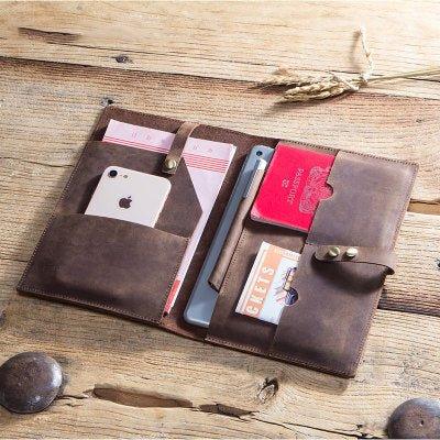 Cowhide Leather iPad Case With Pencil Holder