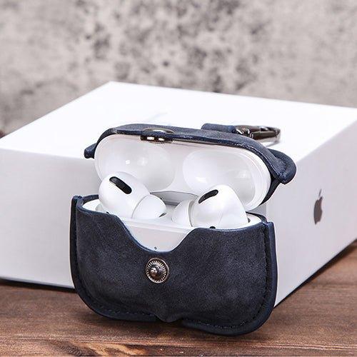 Crazy Horse Cowhide Leather Case For AirPods Pro3