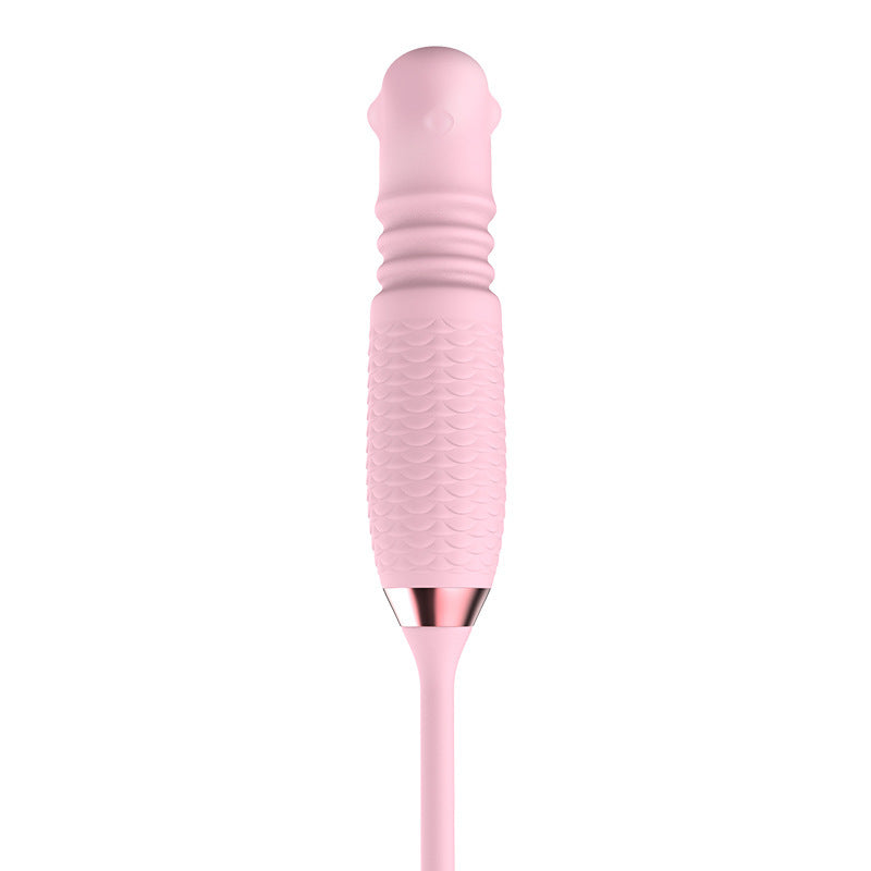 Lurevibe - Purple Rose Toy Rotating Pearls Telescopic Tongue-licking Vibrator