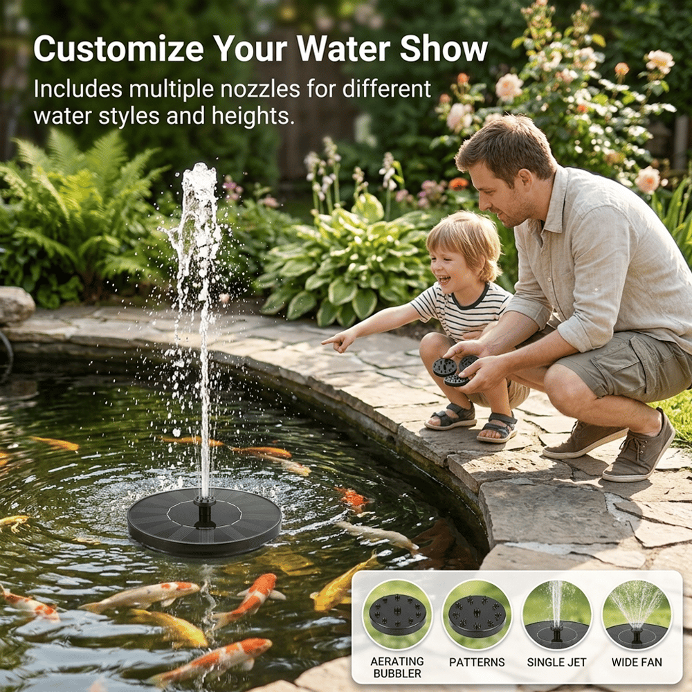 🌞 Solar Bird Bath Fountain Pump