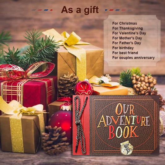 ❤️📚 Our Adventure Book Scrapbook 📸💕 - Retro Style Letter Cover, Perfect for Travel & Memories 💭