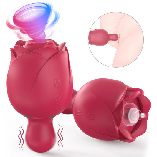 Lurevibe - Sucking Tapping And Vibrating Rose Toy