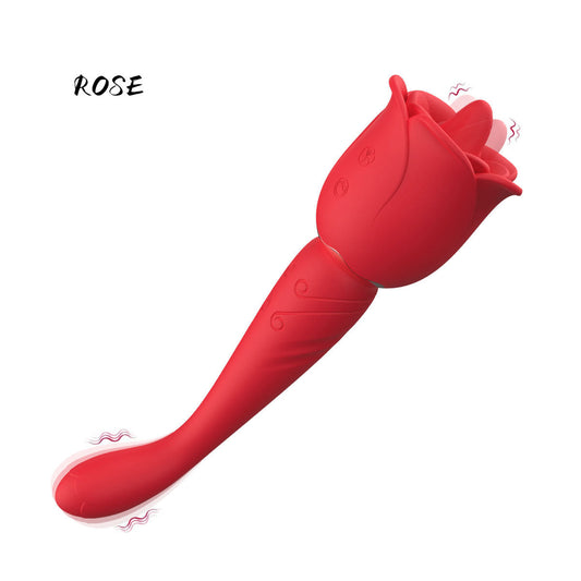 Lurevibe - Rose Honey Tongue Licking Vibration G Point Massage Stick Nipple Masturbation Device