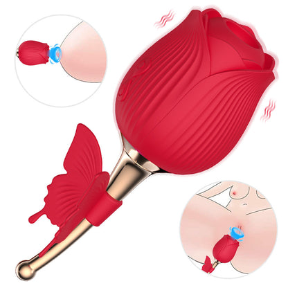 Lurevibe - Rose Shape Vaginal Vibrator Stimulation G-spot Sex Toys For Women