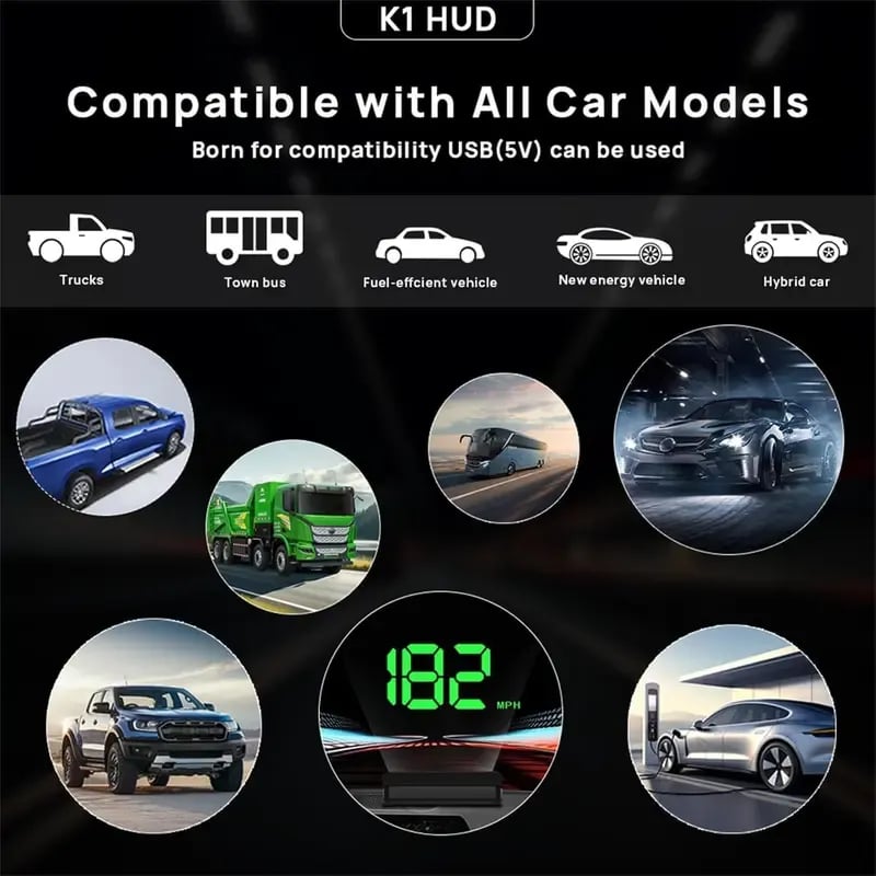Head-Up Display Car GPS Digital Speedometer