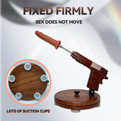 Sheyay Vintage Style Wooden Retractable Female Masturbation Dildo Machine