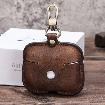 Genuine Leather AirPod Case With Keychain