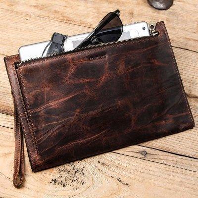 Genuine Leather iPad Mini Case With Wristlet