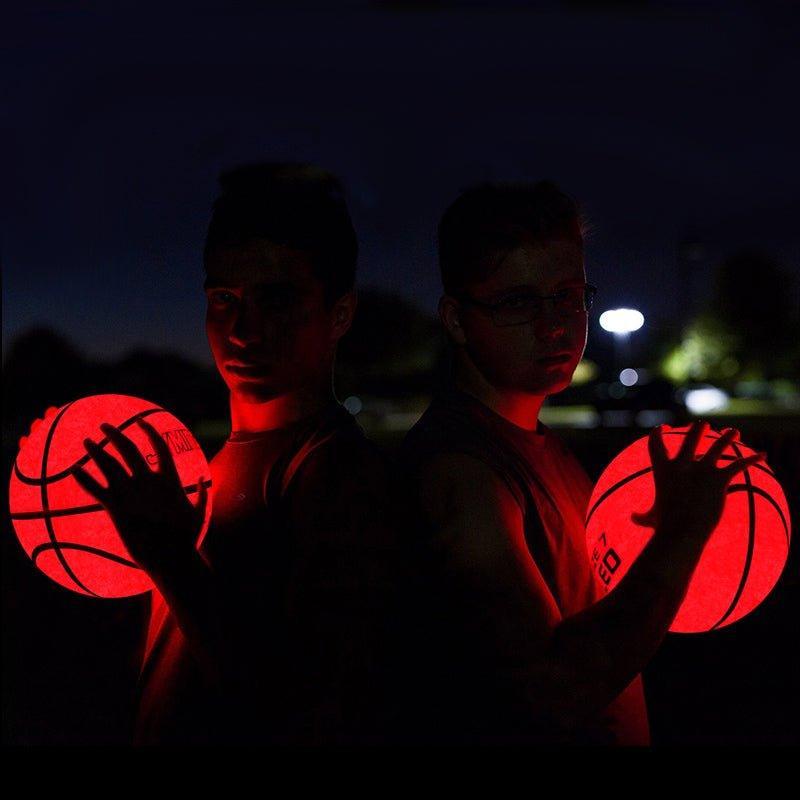 Glow In The Dark Bright LED Basketball + Luminous Net Set