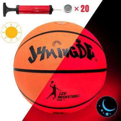 Glow In The Dark Bright LED Basketball + Luminous Net Set