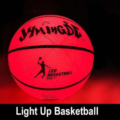 Glow In The Dark Bright LED Basketball + Luminous Net Set