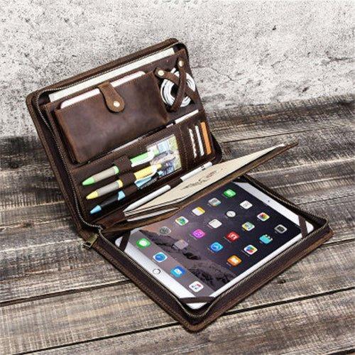 Handmade Retro Leather Portfolio iPad Pro 10.5" Compatible