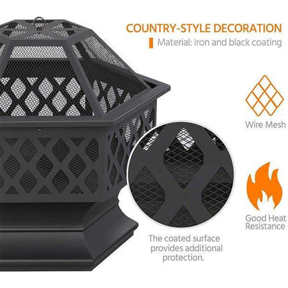 Hex Shaped Fire Pits For Wood