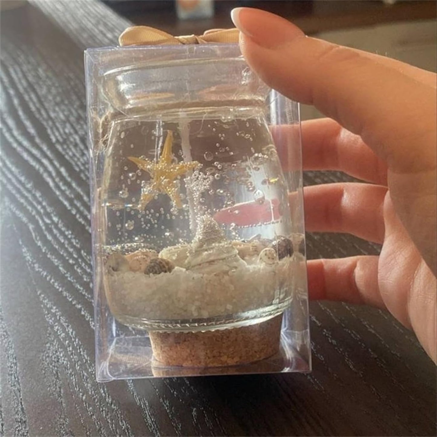 Ocean Theme Blue Purple Pink Gel Candle