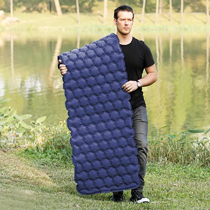 Inflatable Sleeping Mat With Pillow