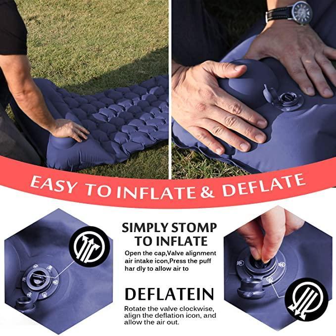 Inflatable Sleeping Mat With Pillow