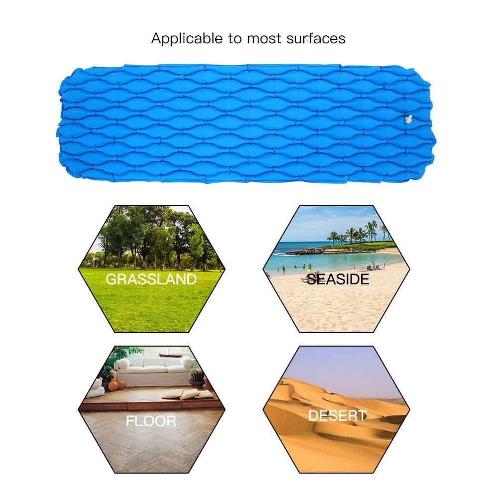 Inflatable Sleeping Pad Lightweight Comfy Waterproof