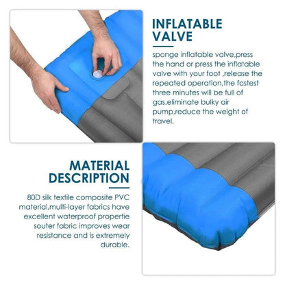 Inflated Sleeping Pad Lightweight Ergonomic Textured