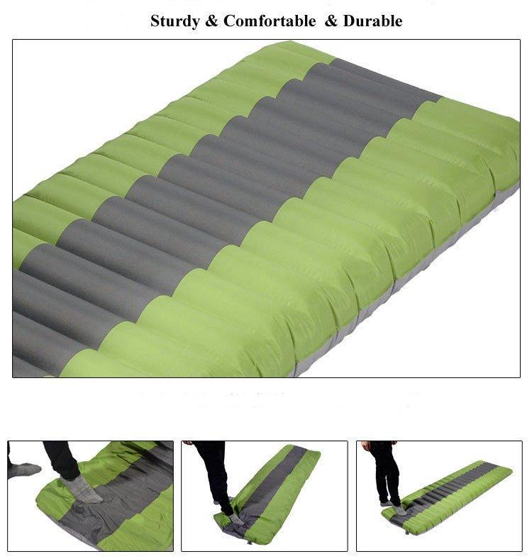 Inflated Sleeping Pad Lightweight Ergonomic Textured