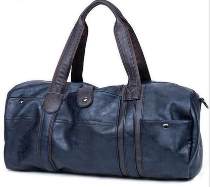 Large PU Leather Duffle Bag Travel Shoulder Handbag