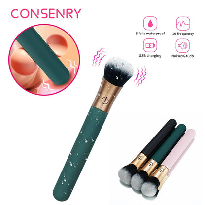 Lurevibe Brush Vibrator 2.1  for Women G-Spot Nipple Clitoral Makeup Stimulator