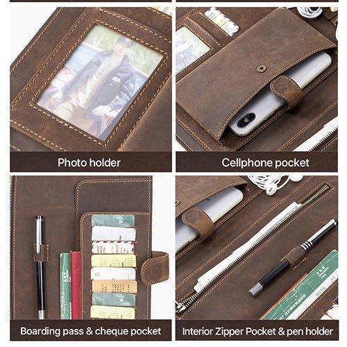 Multifunction Cowhide Leather Cases For iPad Pro 11