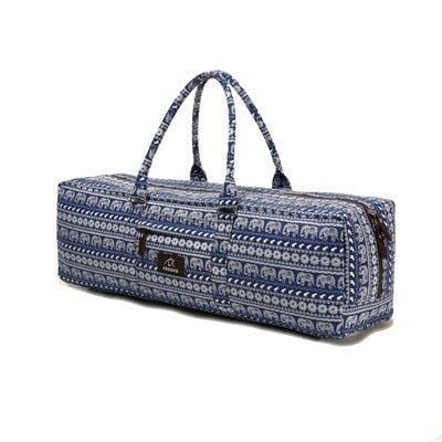 Patterned Canvas Yoga Mat Duffle Bag with Pocket