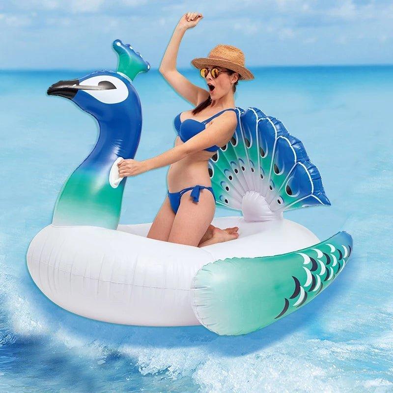 Peacock Inflatable Pool Float Lounger