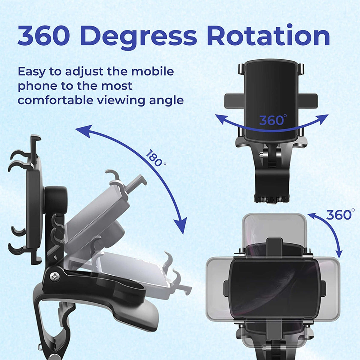 🚗 Stop the Drop:Universal 360° Dashboard Phone Holder