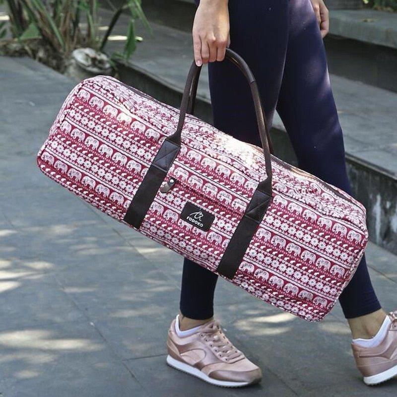 Red Floral Gym Bag