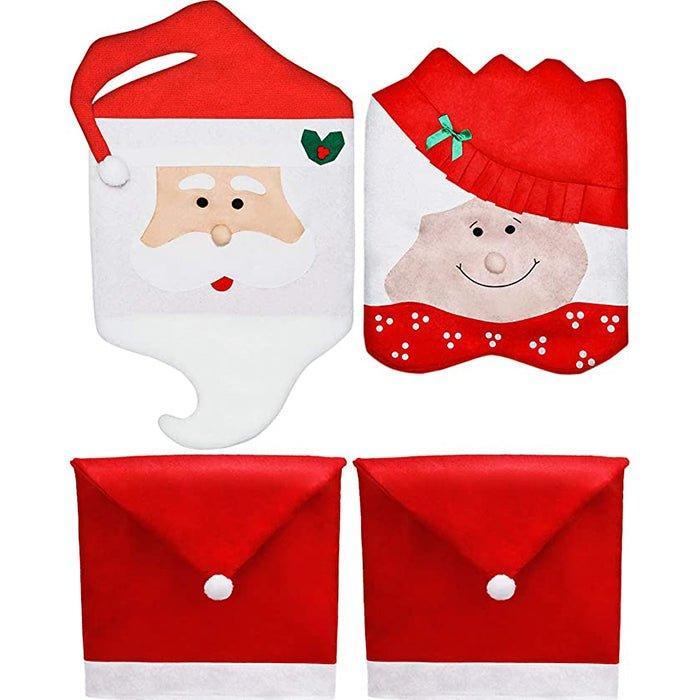 Santa Claus Hat Chair Covers For Christmas (3 pack)