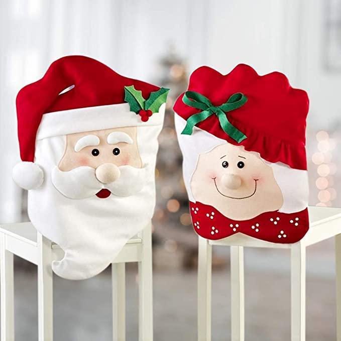 Santa Claus Hat Chair Covers For Christmas (3 pack)