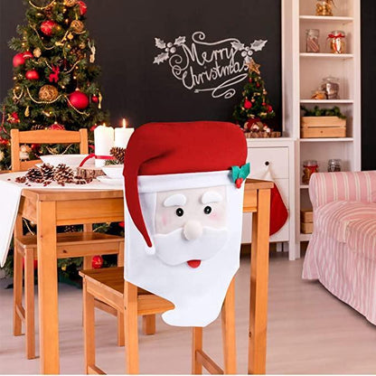 Santa Claus Hat Chair Covers For Christmas (3 pack)