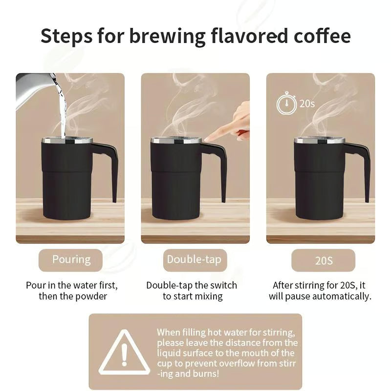 ☕ Rechargeable Automatic Magnetic Stirring Coffee Mug Set