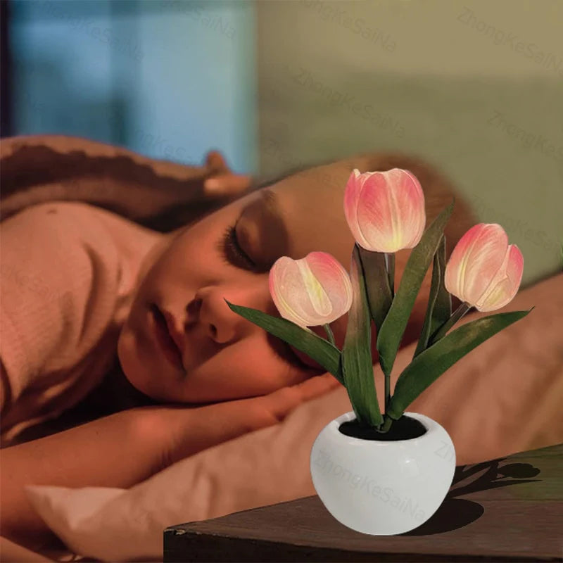 LED Tulip Night Light Flower Table Lamp🌷