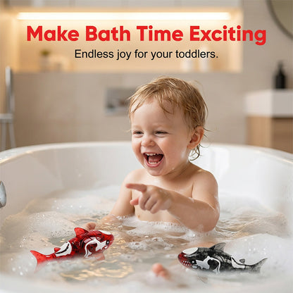 LED Light-Up Bath Toy Shark with Lifelike Tail