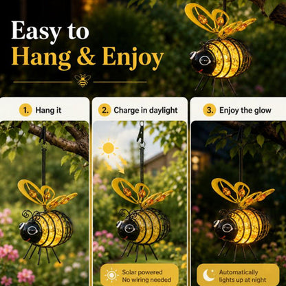 Solar Hanging Bee Garden Light
