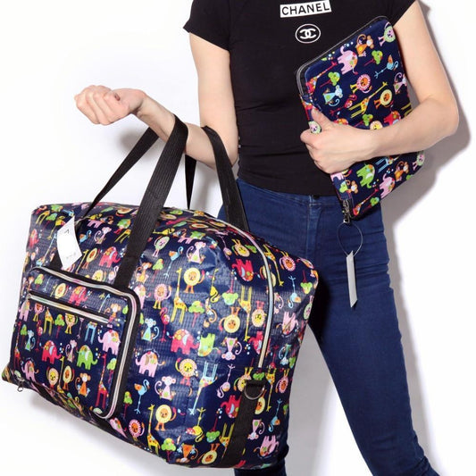Travel Duffel Bag Foldable Floral Large Capacity