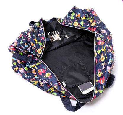 Travel Duffel Bag Foldable Floral Large Capacity