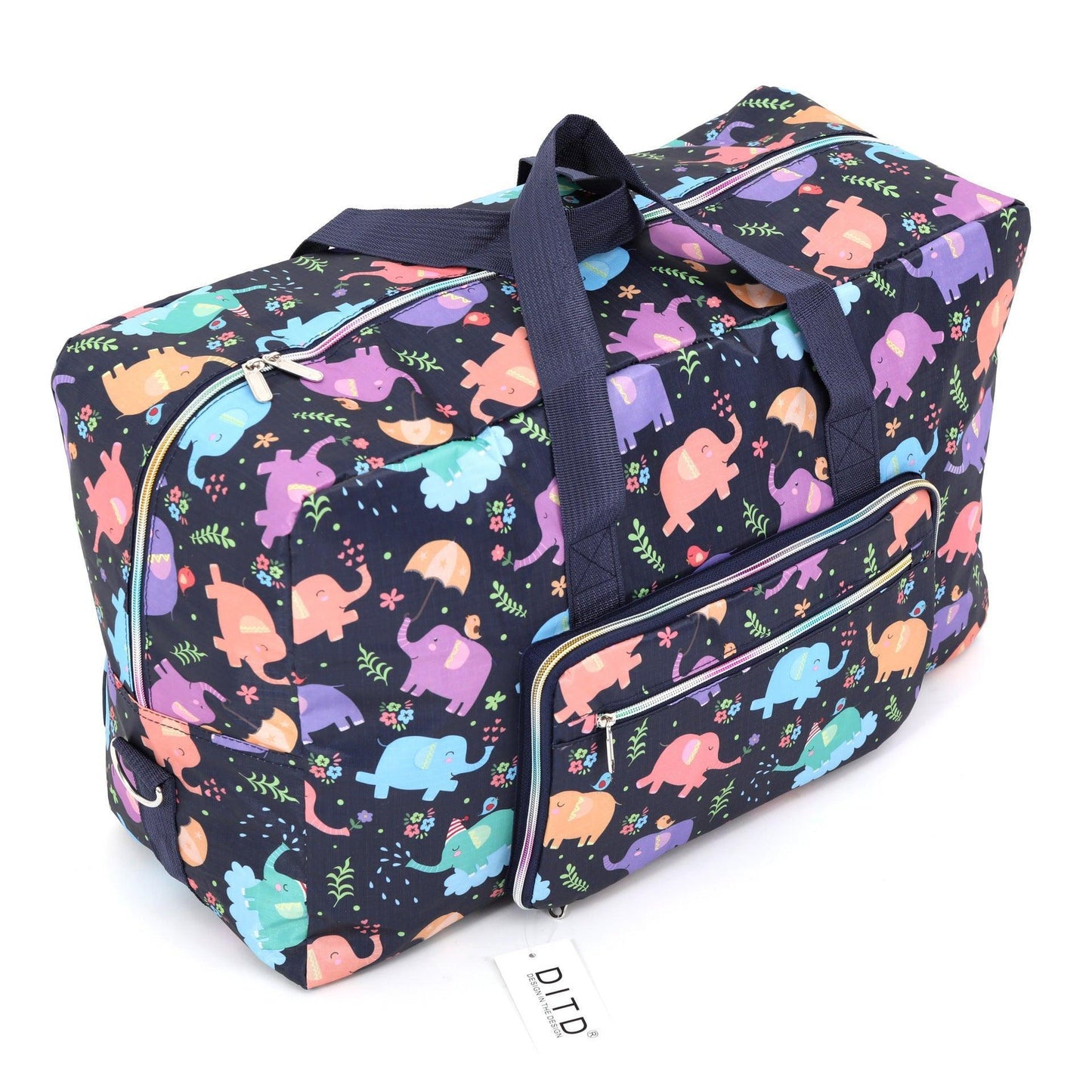 Travel Duffel Bag Foldable Floral Large Capacity