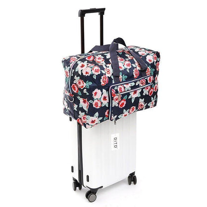 Travel Duffel Bag Foldable Floral Large Capacity