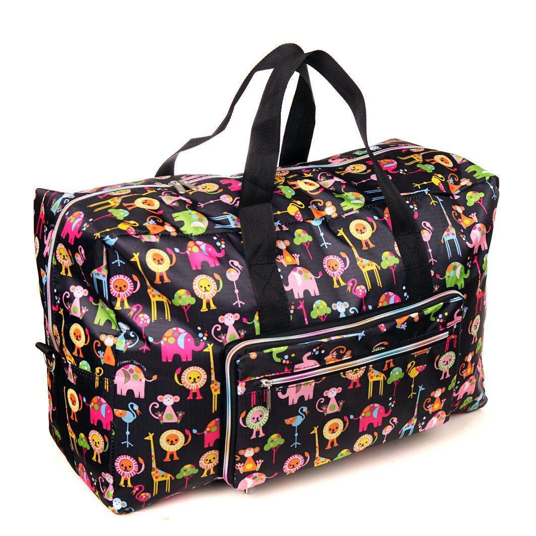 Travel Duffel Bag Foldable Floral Large Capacity