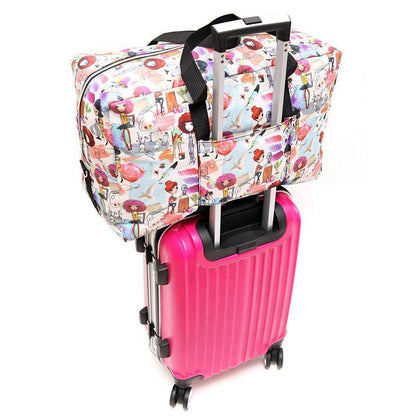 Travel Duffel Bag Foldable Floral Large Capacity