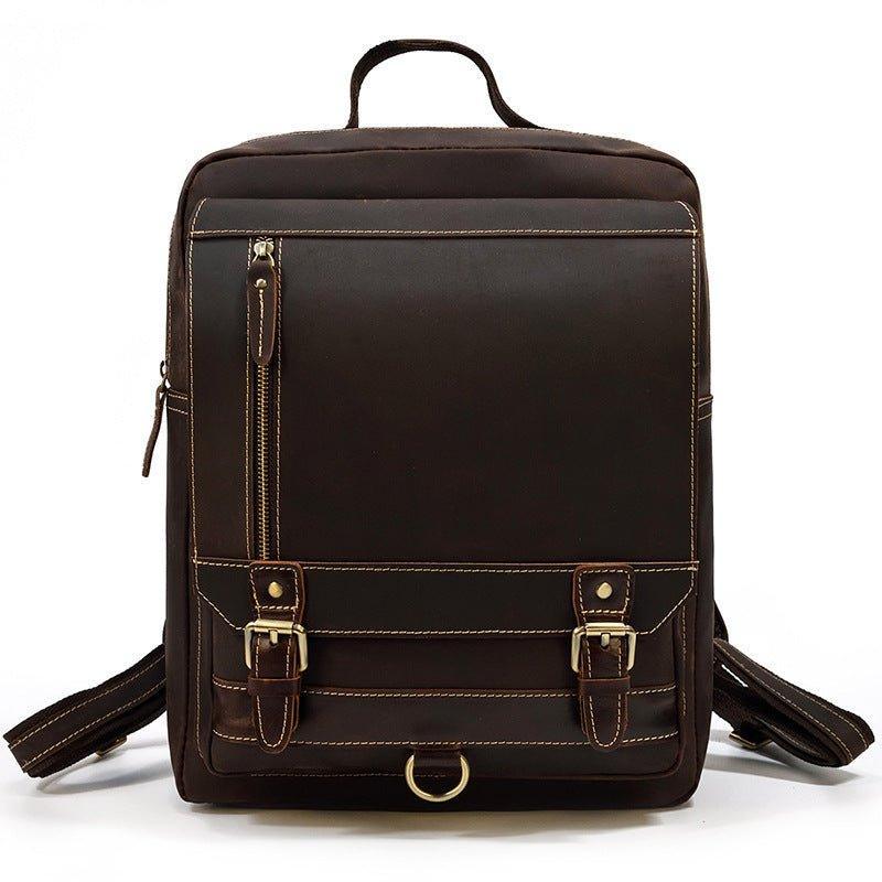 Woosir Vintage Laptop Leather Backpack Mens