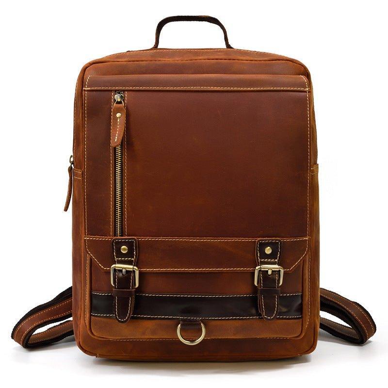 Woosir Vintage Laptop Leather Backpack Mens